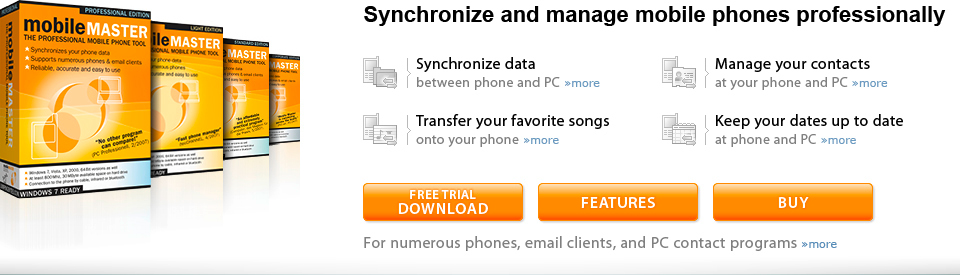 Mobile Master by Jumping Bytes is a mobile phone and smartphone software tool for mobile phone management and SMS communication that can be used to exchange and synchronize data between mobile phone and PC.